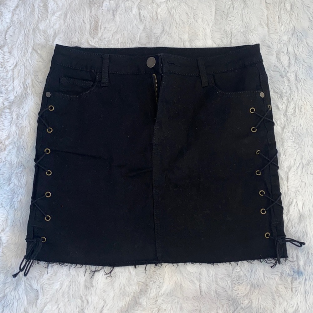 Large denim shirt with cute design on the sides